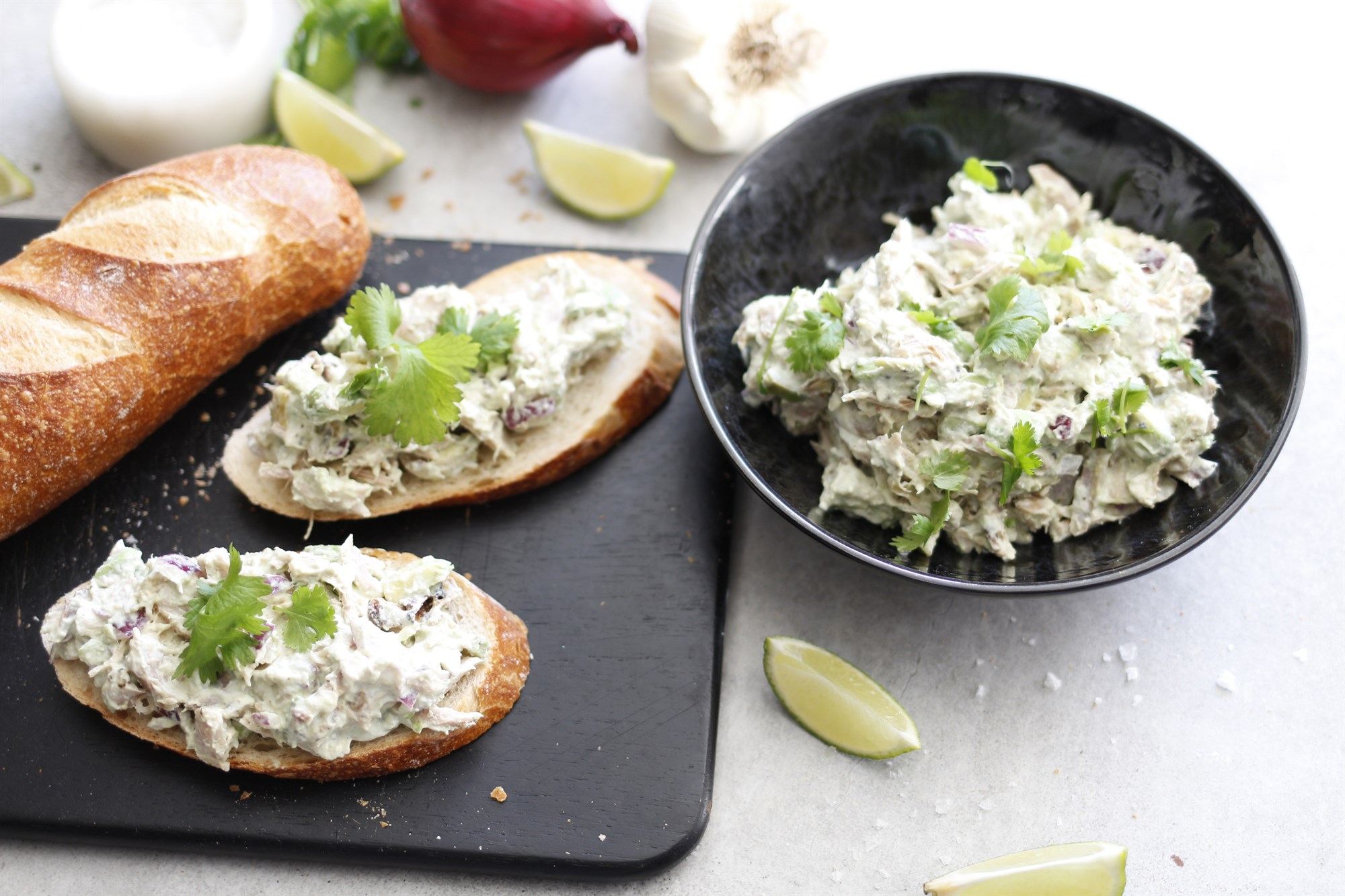 Chicken and avocado salad